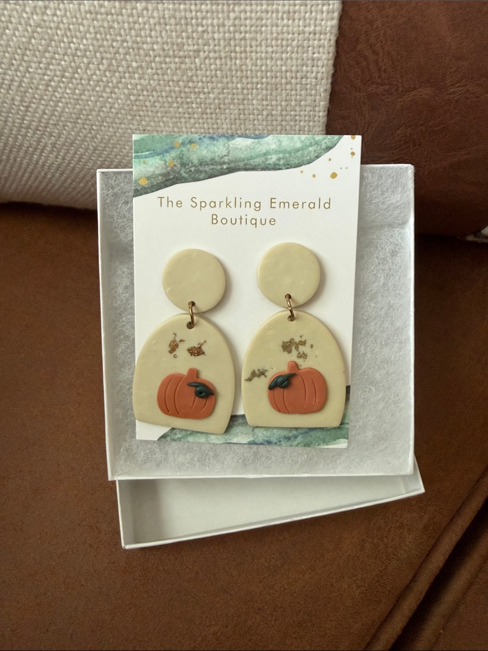 Fall Pumpkin Dangle Earrings